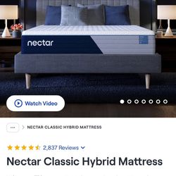 Nectar Classic Hybrid Mattress Cal King New $360