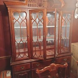 Lighted China Cabinet And Hutch
