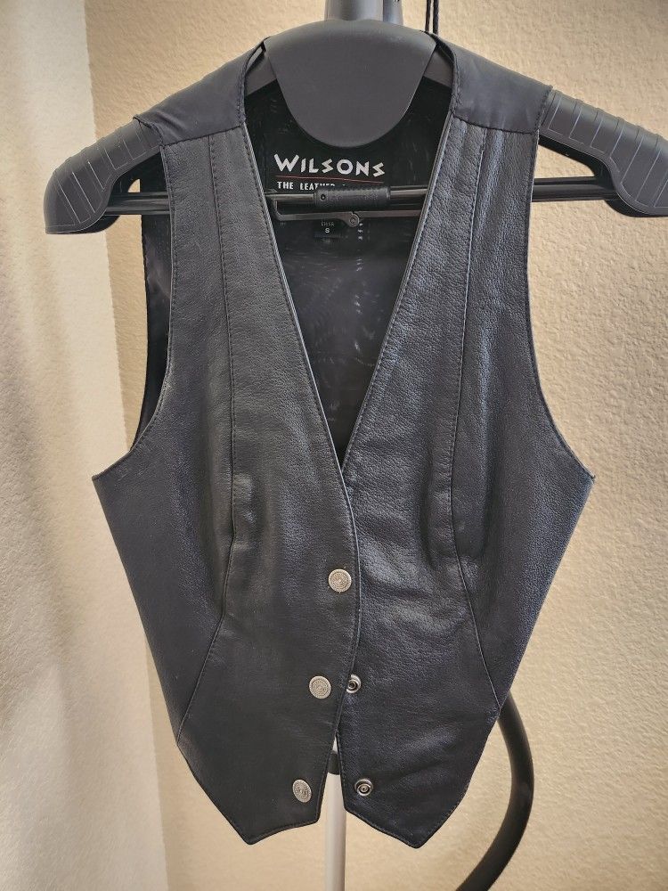 Vibtage Genuine Womens Leather  Vest 