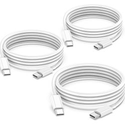 3Pack USB C to USB C Charger Cable 6ft 60W, for Apple Long Type C Charging Cable Fast Charge Cord for iPhone 15/Pro/Pro Max/Plus, for MacBook Pro 2020