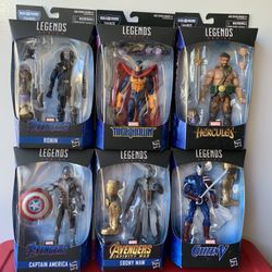 Rare Marvel Legends Armored Thanos BAF 6 Figure Lot Hercules Ebony Maw Nighthawk Captain America Ronin