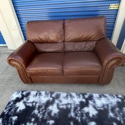Leather comfy couch $75