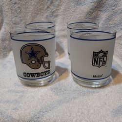 Vintage Dallas Cowboys Drinking Glasses 