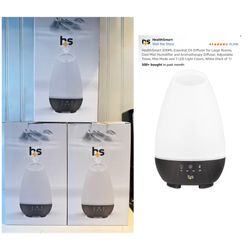 HealthSmart 500ML Essential Oil Diffuser for Large Rooms, Cool Mist Humidifier and Aromatherapy Diffuser, Adjustable Timer, Mist Mode and 7 LED Light 