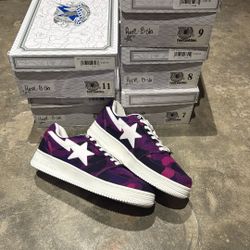 BAPE Bapesta Purple Color Camo Size 7,8,9,11,12 $360