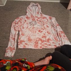 Long Sleave Pink And White Sweatshirt 