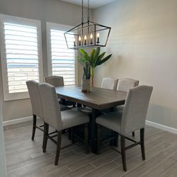 Dining Set - Beautiful Modern Clean - Storage Cabinet Under Table 