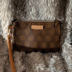 Adrienne Vittadini Studios Brown Wristlet Wallet