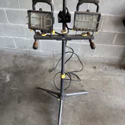 Dual Head Work Light on Tripod