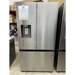 Samsung Standard-Depth Mega Capacity 31-cu ft 3 -Door 36-in Wide Smart Compatible French Door Refrigerator with Triple Ice Maker with Water