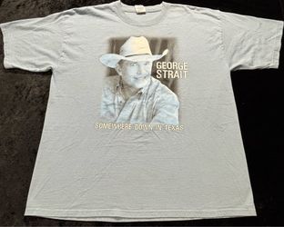 Men XL Vintage 2006 George Strait Somewhere Down In Texas Concert Tour T-Shirt