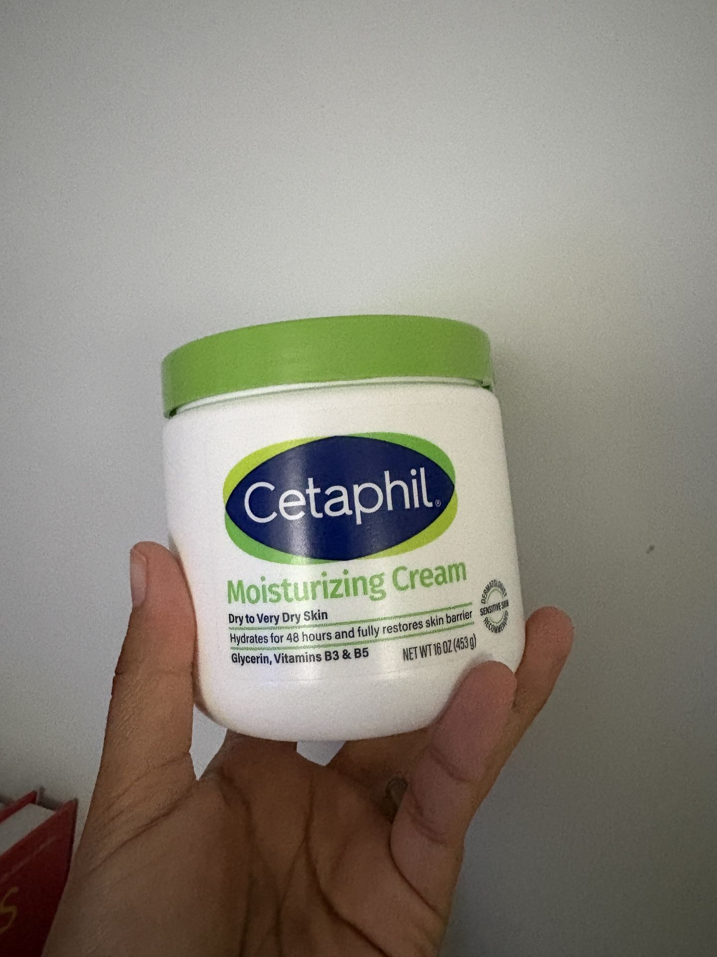 Opened Cetaphil Moisturizing Cream Lotion 