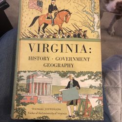 Vintage 1957 Virginia History Government Textbook 