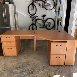 Beautiful desk with additional large filing cabinet