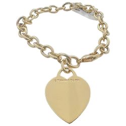 Tiffany & Co. 18K Yellow Gold 7.0" Heart Tag Charm Bracelet. (Pre-Owned)