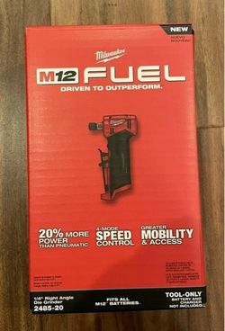 Milwaukee M12 FUEL 1/4” Right Angle Die Grinder.  Brand NEW.  Tool Only.