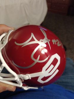 Travis Lewis autograph Oklahoma sooners mini helmet