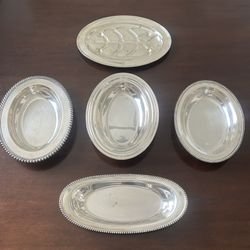 5-pc Antique Silver Serving Collection