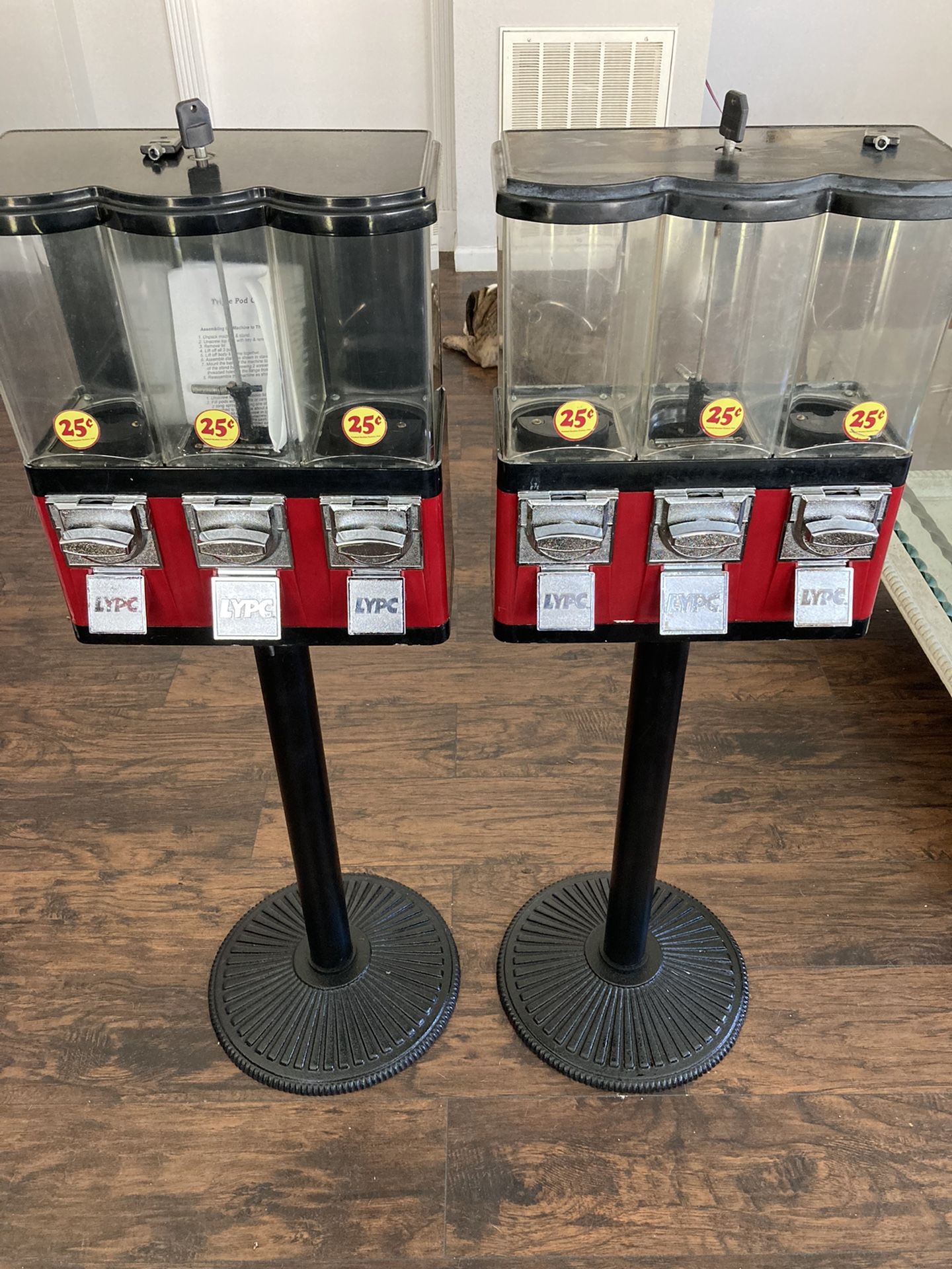 Lypc Candy Machine Vending Gumball Machines Twin Triple Dispensers