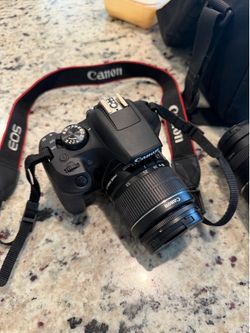 Canon EOS Rebel T5 DSLR Camera Bundle w/ 18-55mm & 75-300mm Lenses, Charger & Bag