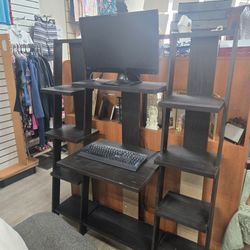 Desk Shelving Monitor And Key Baord