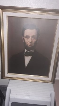 Lincoln Print On A Frame