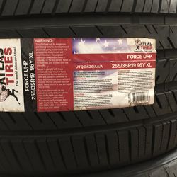 Brand New Tires (1) Atlas Force UHP (255/35R19XL) (Single) ($99)