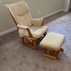 Gliding Rocking Chair With Footstool