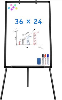 F179-Easel Whiteboard - Magnetic Portable Dry Erase Easel Board 36 x 24 Tripod Whiteboard Height Adjustable Flipchart Easel Stand White Board for Offi
