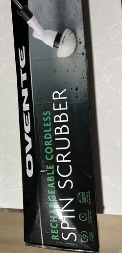 Rechargeable cordless spin scrubber