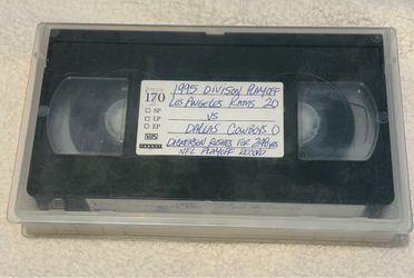 1995 NFL Playoff LA Rams vs Cowboys VHS Tape