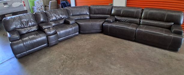 3-piece Leather Sectional Recliner Set