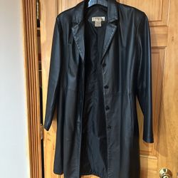Tower Hill Collection Black Leather Coat