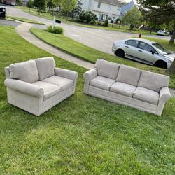 Cream Couch Set Free Local Delivery