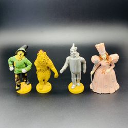 Loew's Ren MGM Turner Presents 1987 The Wizard of Oz Set of 4 Figure Ornaments Only USED