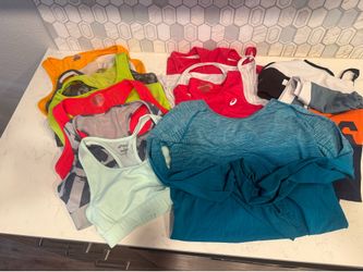 14pcs Women’s ASICS the sports bras,  pants, shirts size M