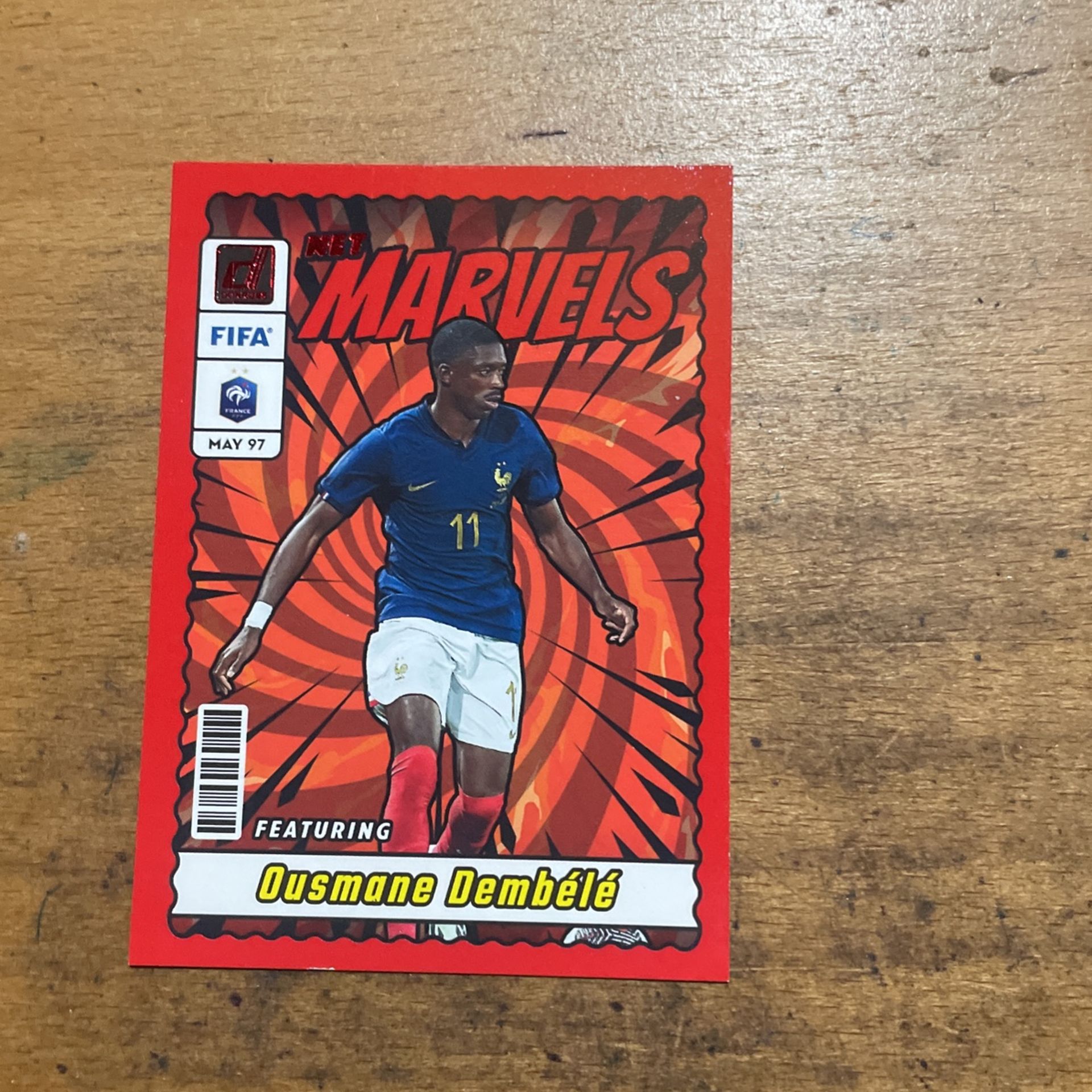 2024 DONRUSS FIFA OUSMANE DEMBELE RED NET MARVELS CARD