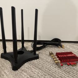 ASUS PCE AC88 AC3100 PCIe WiFi Adapter 4 Antenna Dual Band 802.11ac Desktop Ca