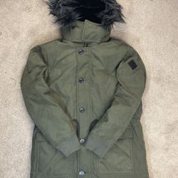 Hollister Small Olive Green All Weather Winter Parka