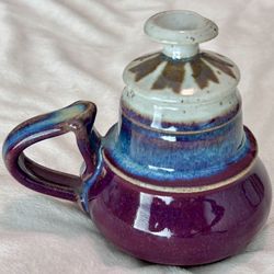 Vintage Hough Studio Art Pottery Oil Lamp