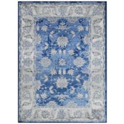 8/10 Blue Floral Soft Rug Carpet 