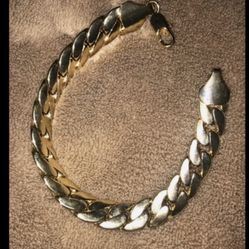 Cuban Bracelet 14k Gold Plated 