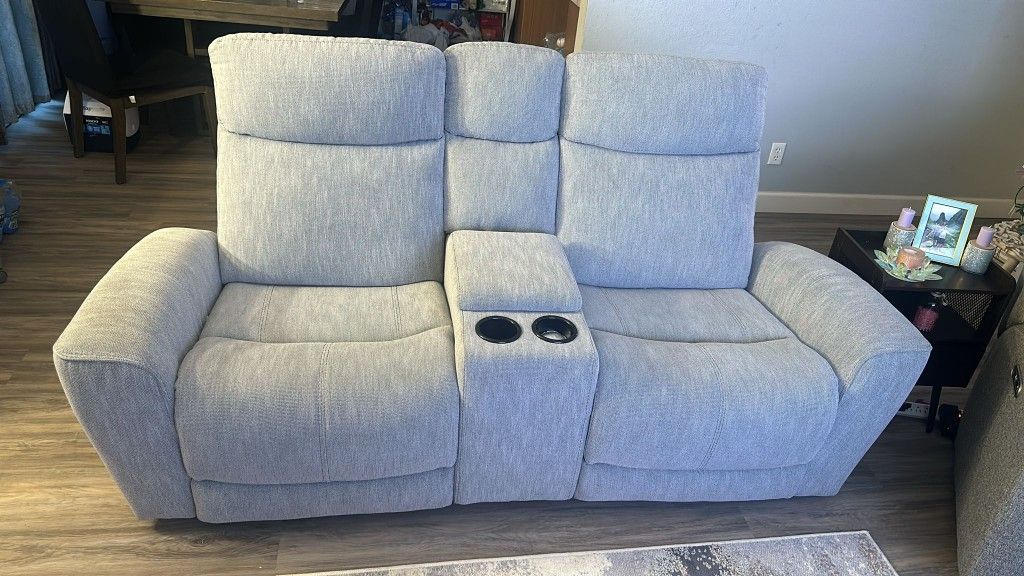 Unused Grey Double recliner