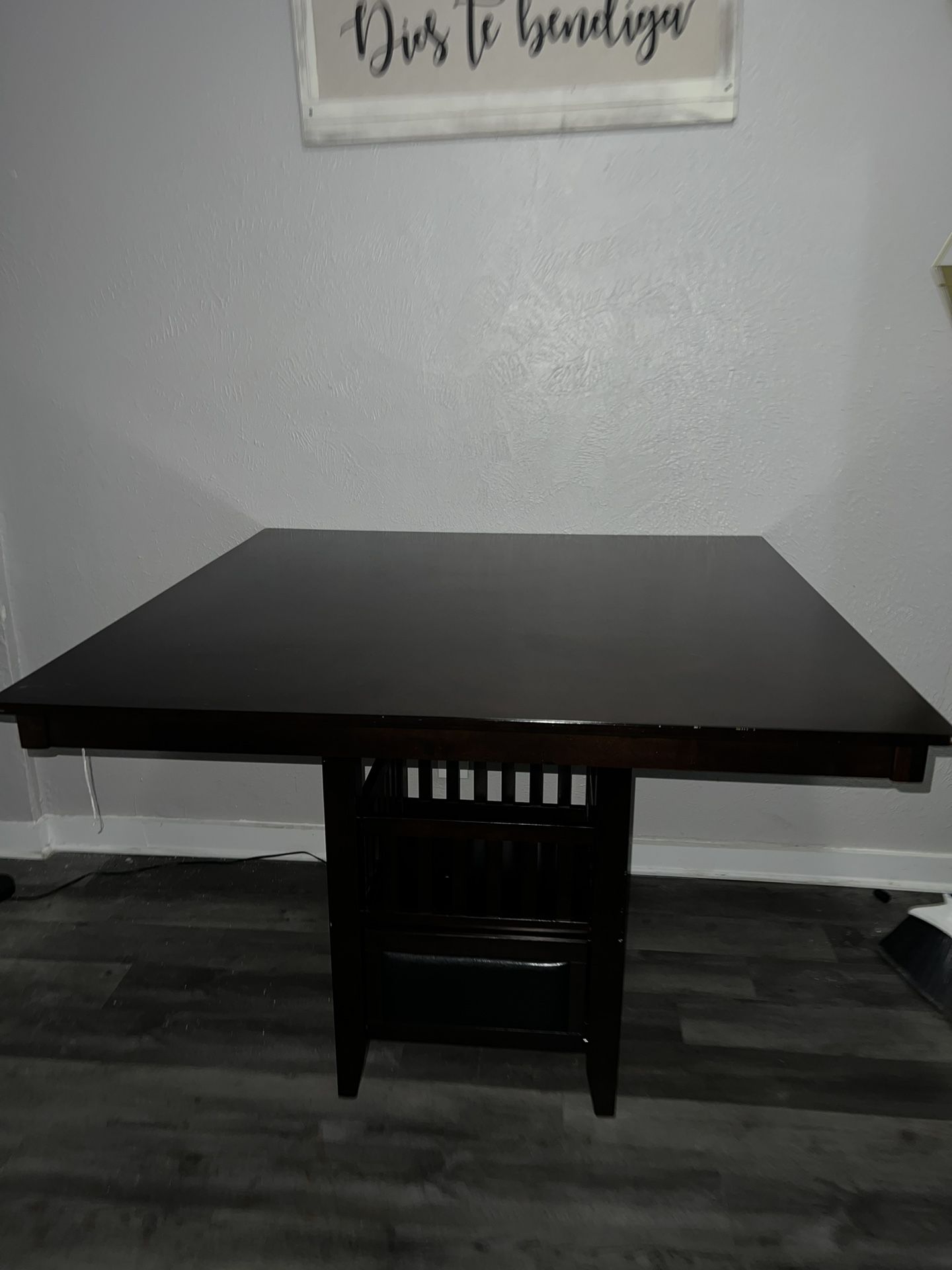 Jaden Square Table with Storage Espresso And 4 Chairs