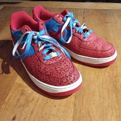 Nike Air Force 1 Low  Blue/Hyper Red 