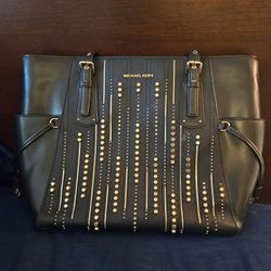Michael Kors Gold Studded Voyager Tote