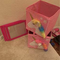 Unicorn Storage Bins And Frames