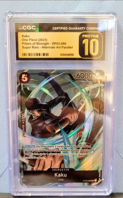 One Piece Kaku OP03-080 CGC graded slab Pristine 10
