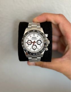 Custom White & Black Chronograph Watch