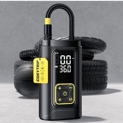 New In Box! Tire Inflator Portable Air Compressor for Car Tires, 150PSI Digital Tire Pump with Gauge, LED Light, Auto Shut-Off, Fast Bike Air Pump for